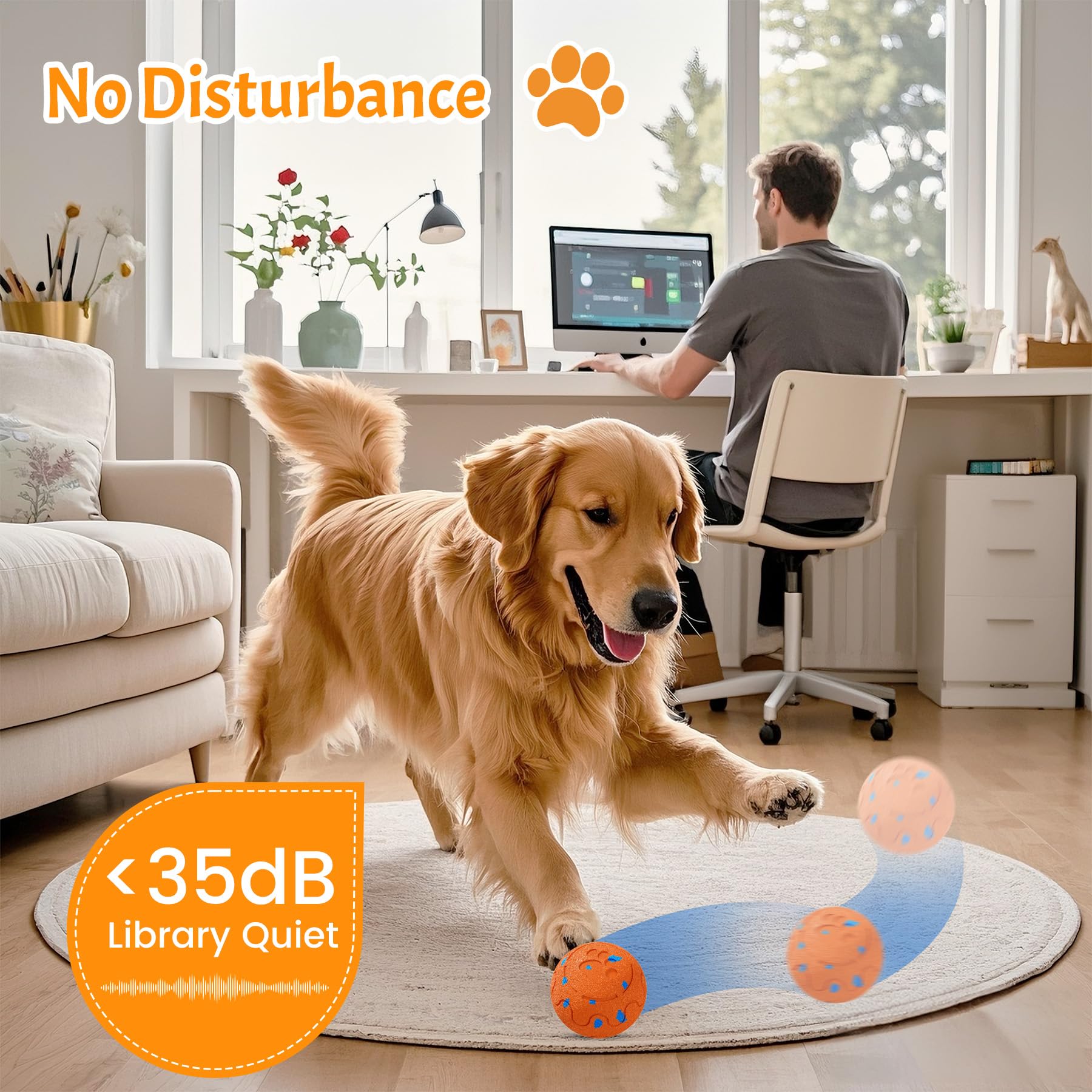 morhandisn dog-ball-outdoor-indoor-play supports yard adventures and easy cleanup