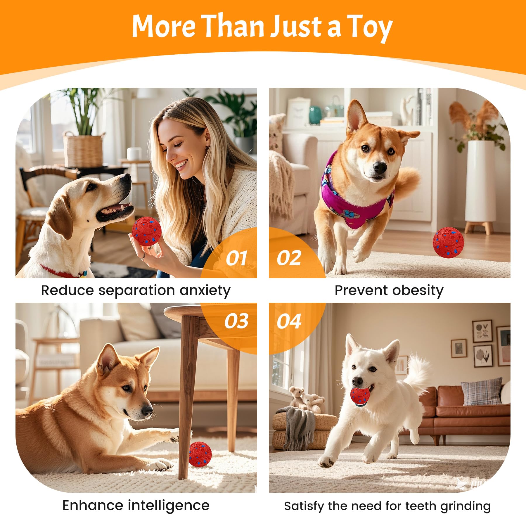morhandisn dog ball red color appeals to festive pets.