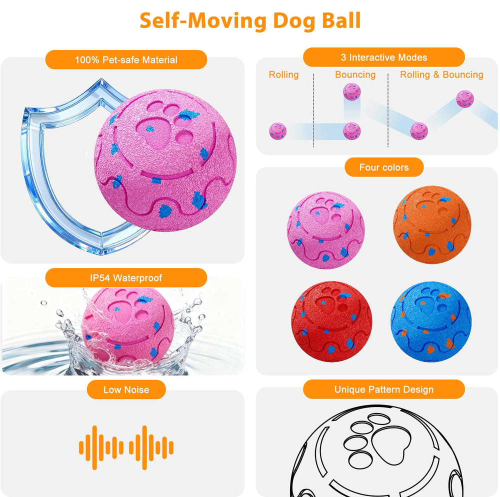 Morhandisn dog ball self-moving action boosts curiosity and chase instincts.