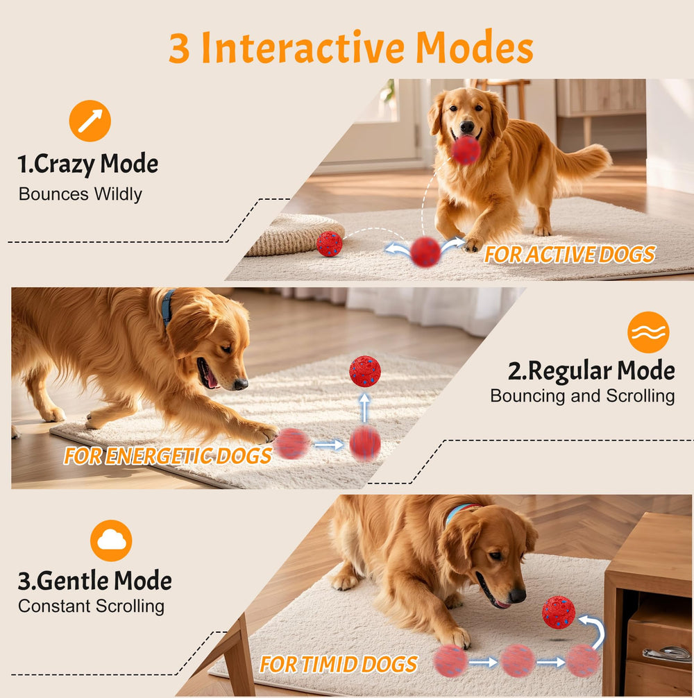 morhandisn dog ball Type-C charging enables quick, ready-to-play sessions.