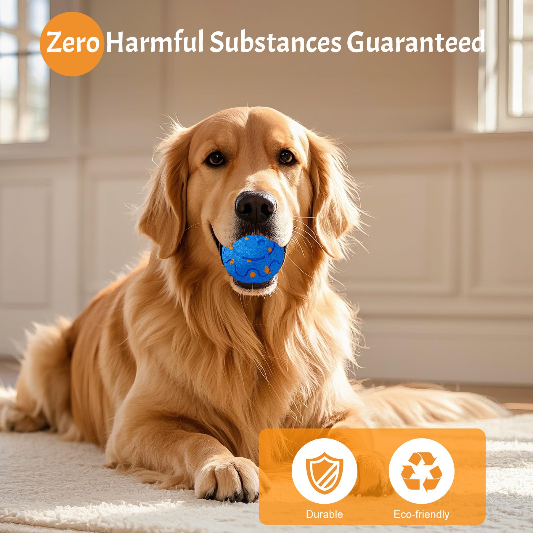 morhandisn dog balls ultra durable etpu material for long-lasting play