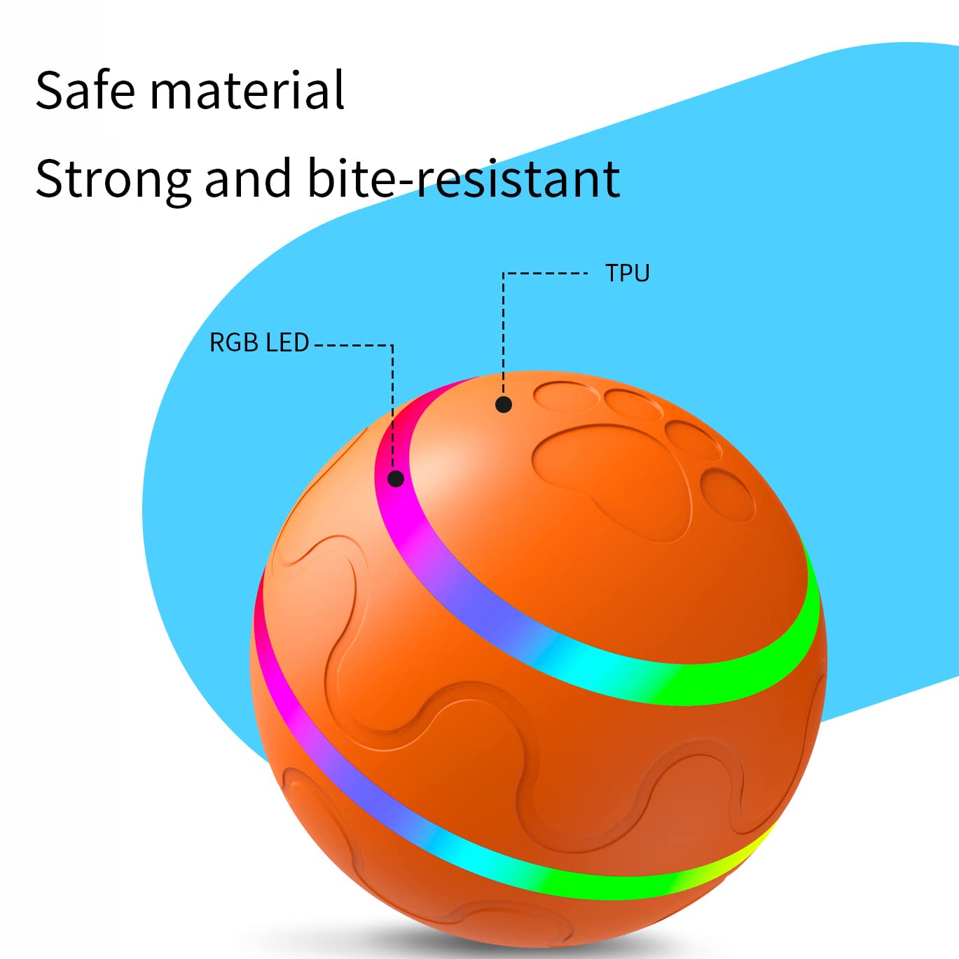 morhandisn interactive dog ball easy-clean design for simple maintenance.