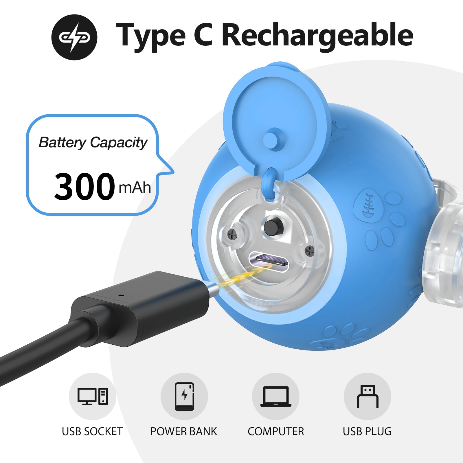 Morhandisn Speedy Tail 2.0 usb-rechargeable-battery image shows quick, convenient charging after play.
