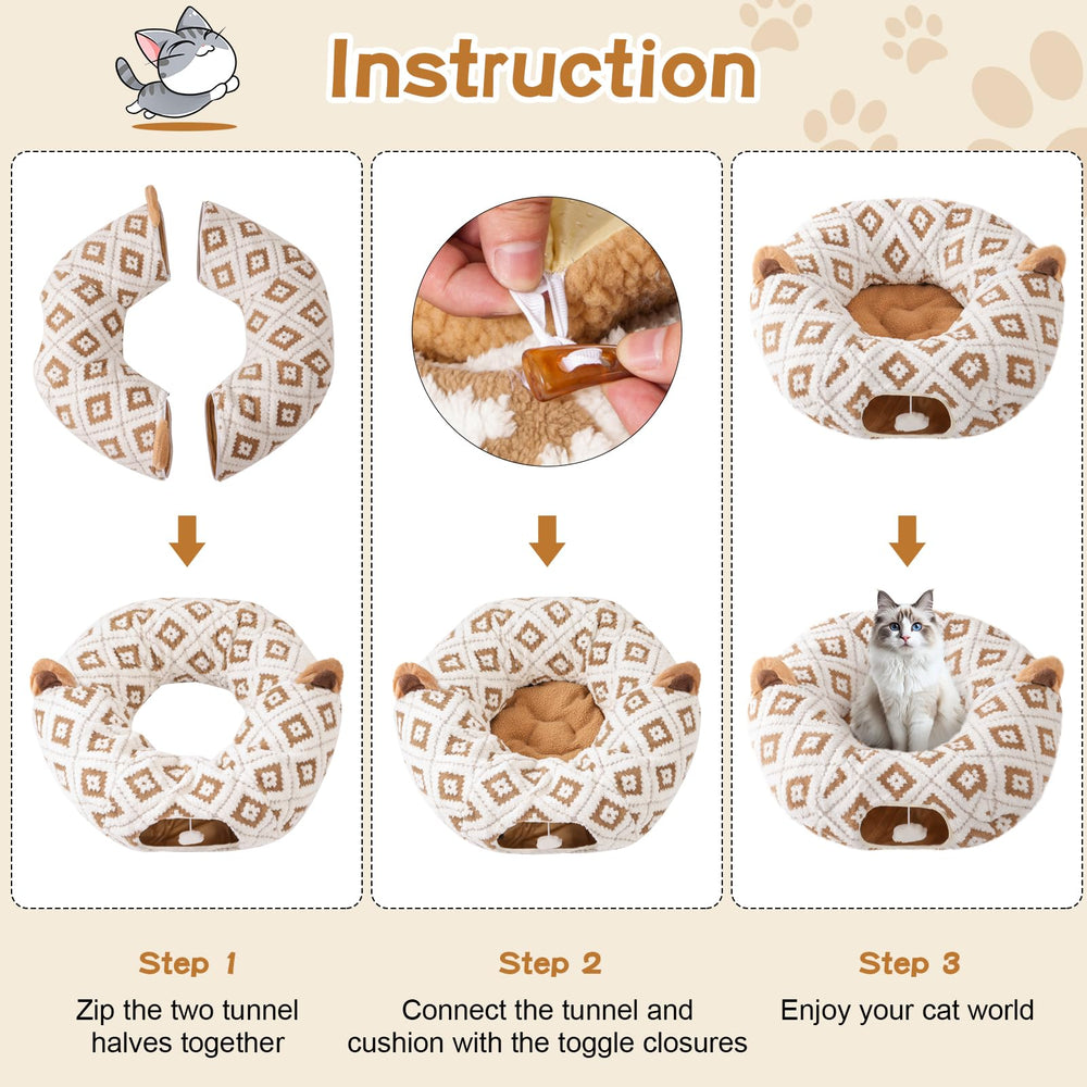 Morikey Brown Jacquard Pattern adds chic decor while keeping pets comfy