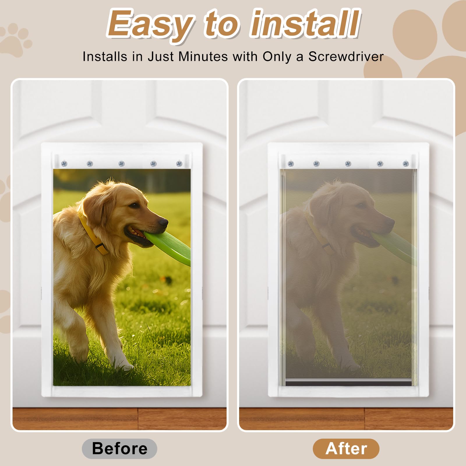 Morikey dog door flap durability testing indicating long-lasting performance.