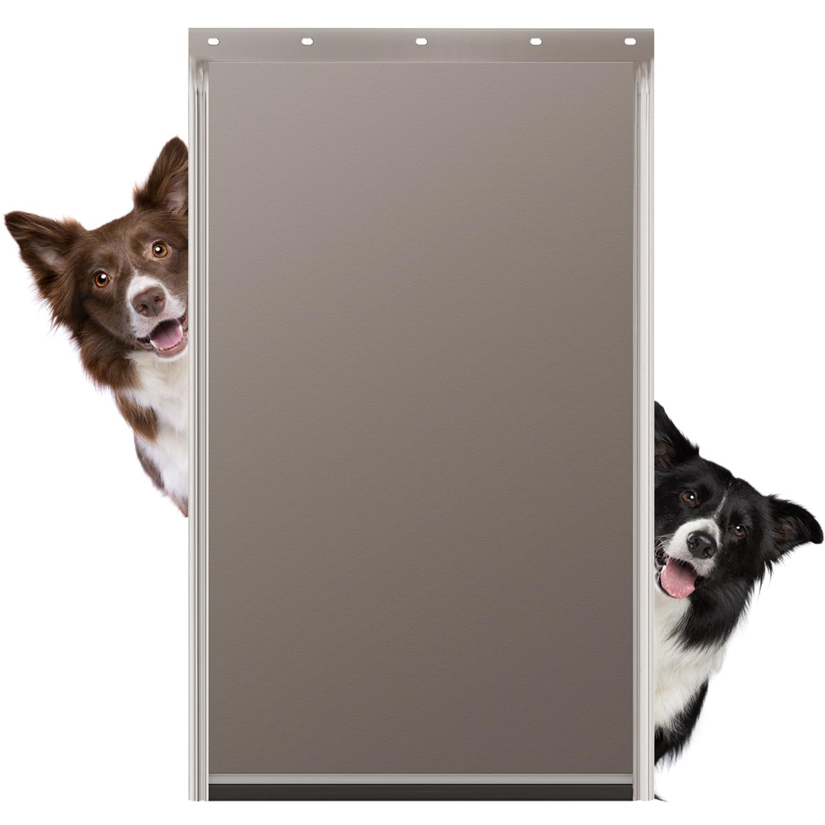 Morikey dog door flap replacement closeup highlights sturdy construction for durability.