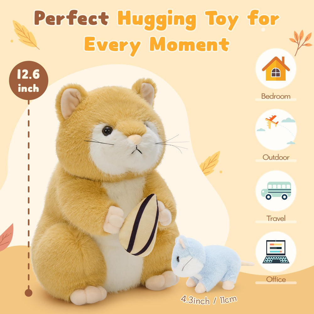 MorisMos baby squeaky action when squeezed adds tactile feedback during play.