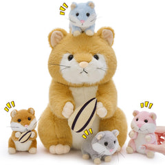 MorisMos Realistic Hamster Mama Plush ready for cuddles and imaginative play.