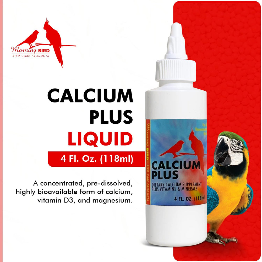 Morning Bird Calcium Plus Liquid dropper-dispensing for easy dosing routines.