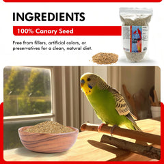 Morning Bird Canary Seed calcium phosphorus focus supports bone health in canaries finches and parakeets