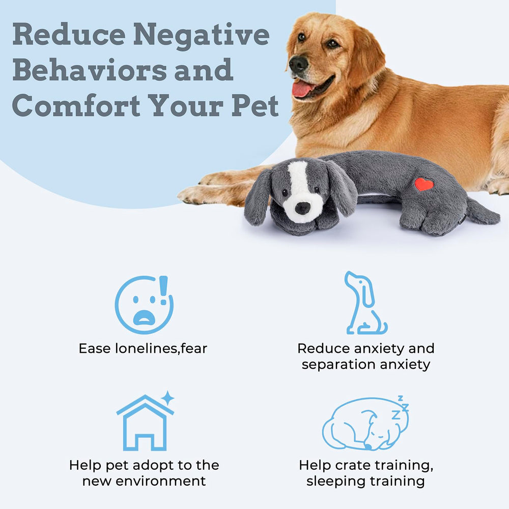 Moropaky heartbeat dog toy in crate scene promotes easier crate training