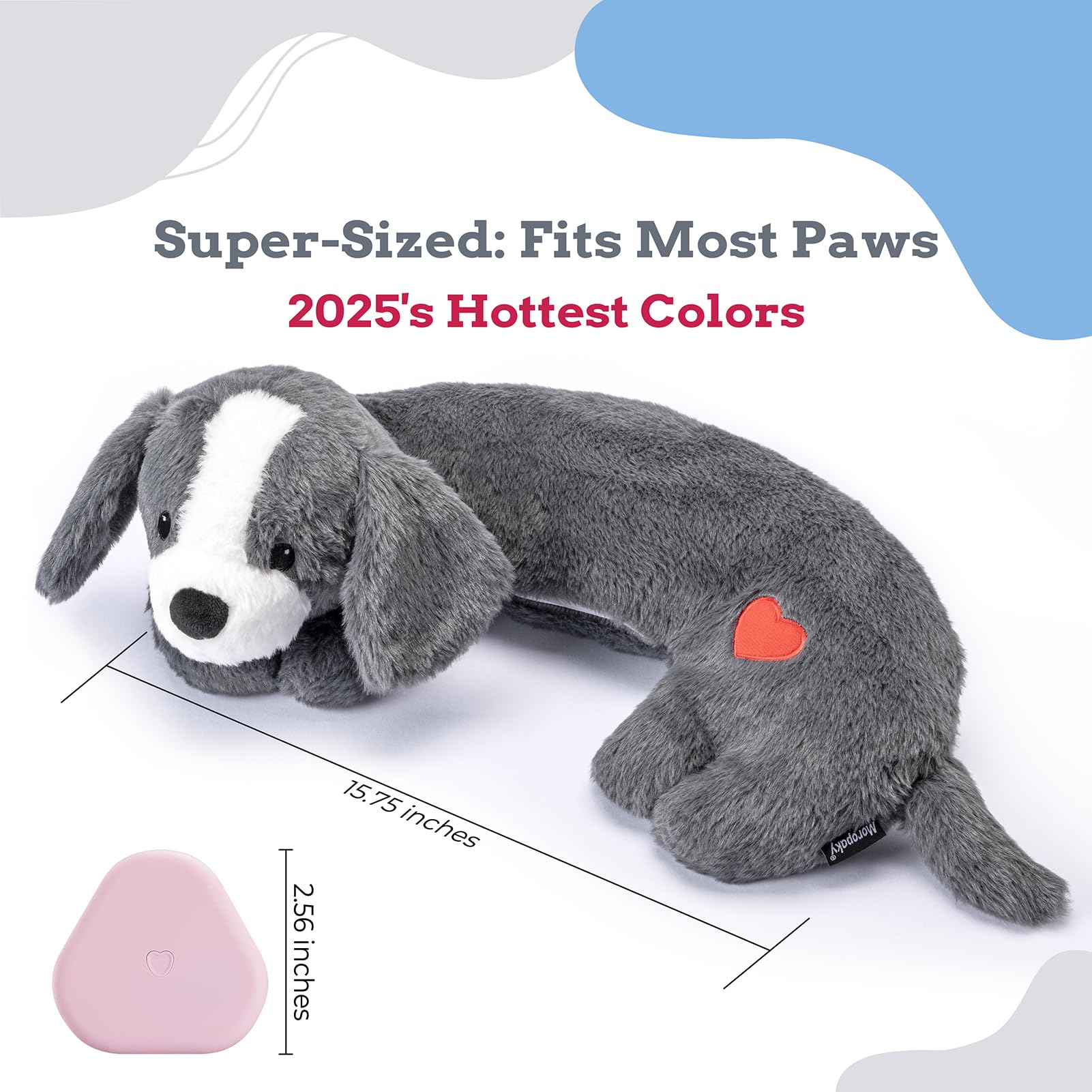 Moropaky heartbeat toy care instruction closeup demonstrates safe use