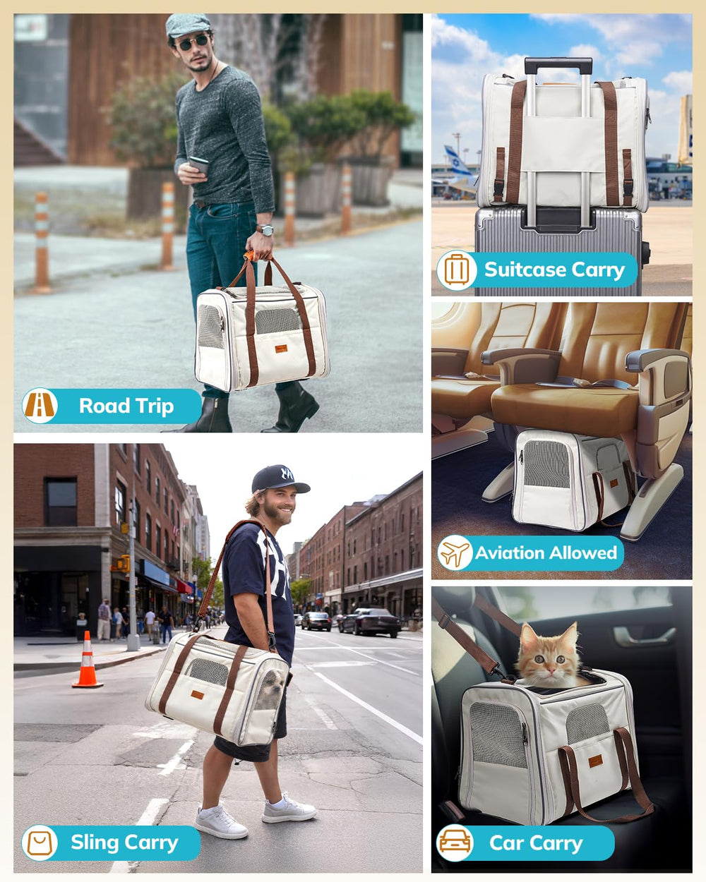 Morpilot cat carrier balanced mesh design provides breathable visibility