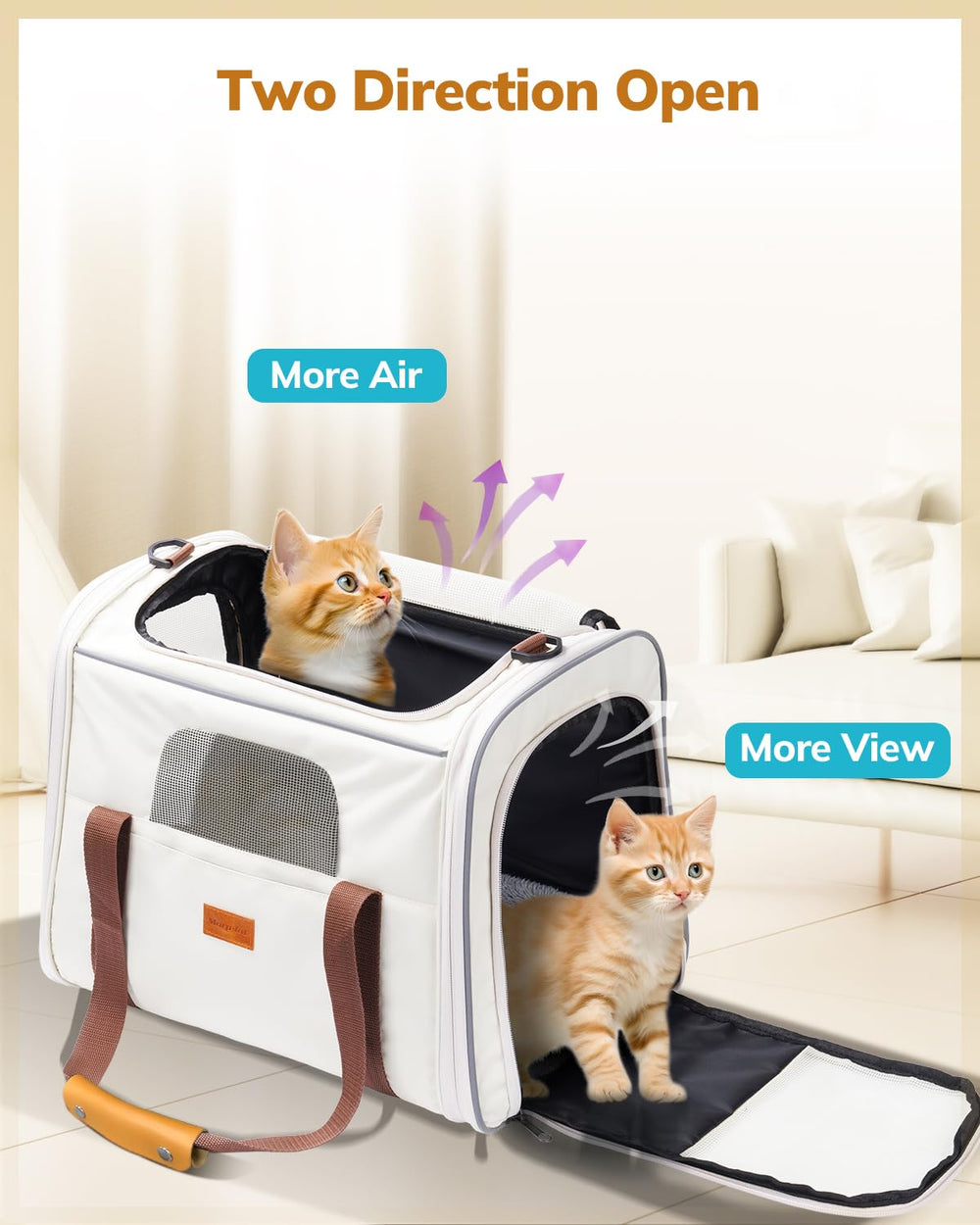 Morpilot cat carrier versatile travel companion for car, train, plane trips