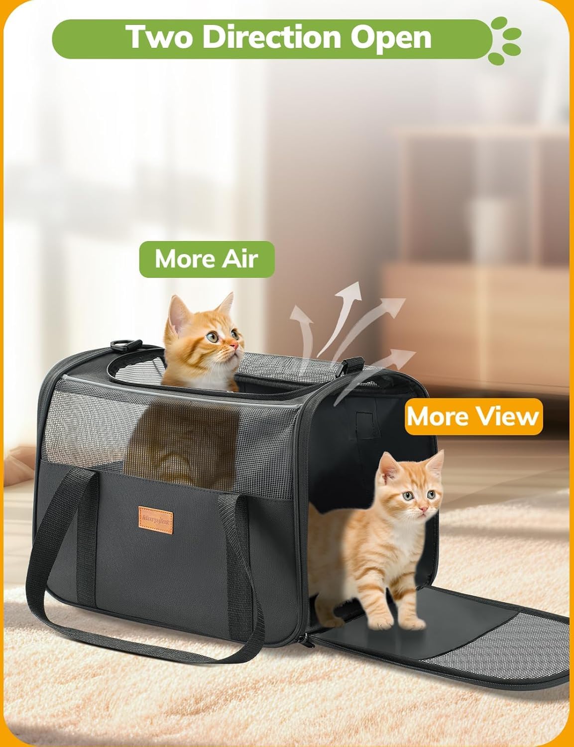 Morpilot Cat Carrier Soft airline approved design for flights