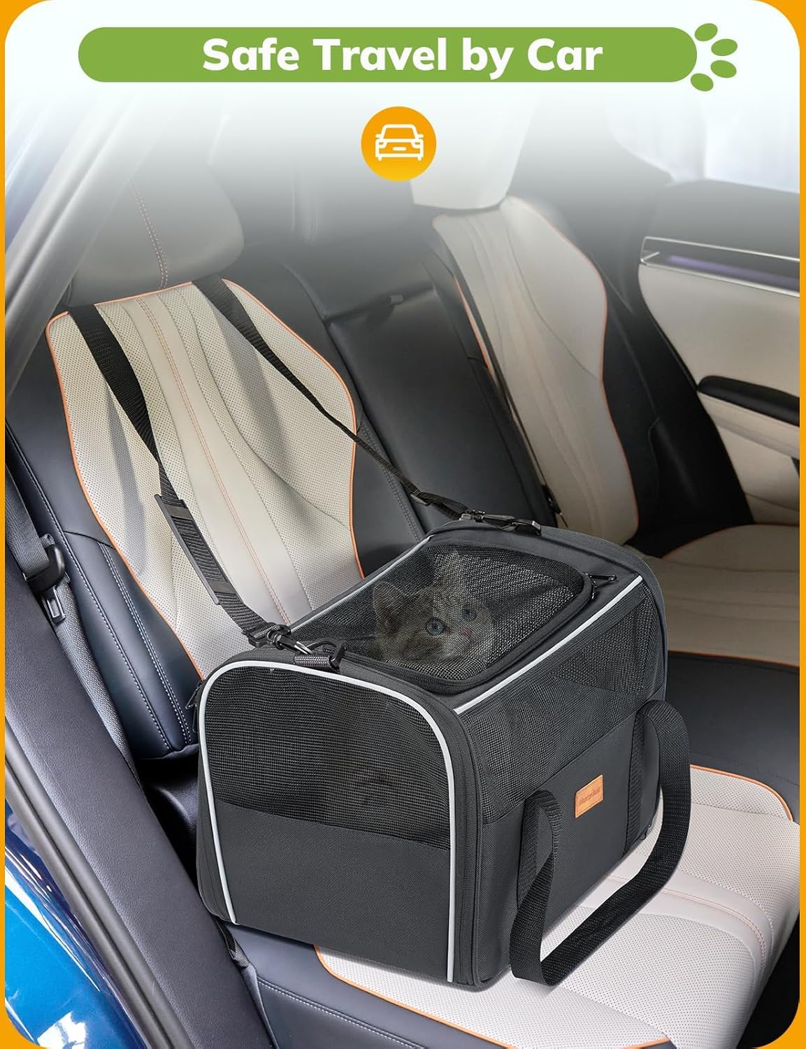 Morpilot Cat Carrier Soft shows reinforced durable snow silk fabric