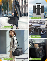 Morpilot Cat Carrier Soft mesh design provides airflow and visibility