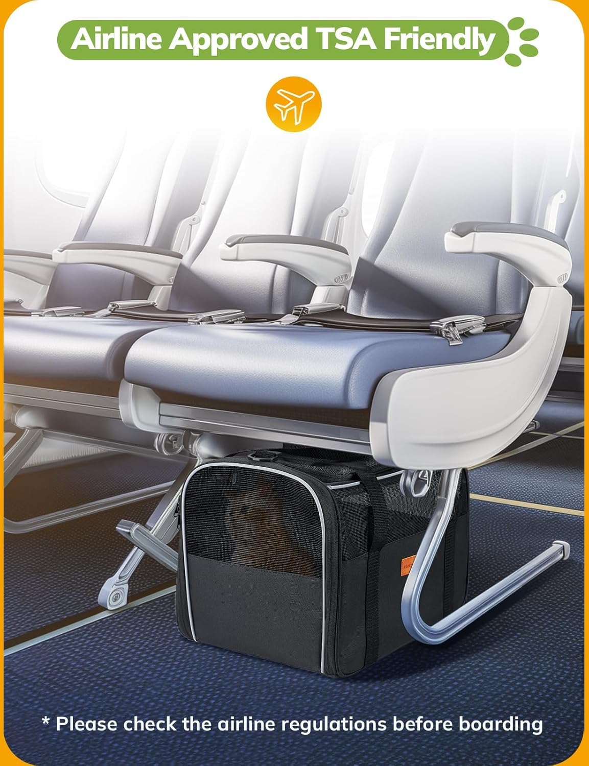 Morpilot Cat Carrier Soft includes a safety buckle to prevent escapes