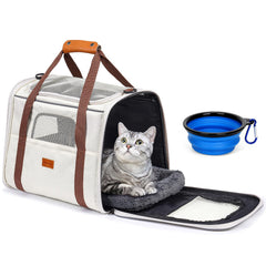 Morpilot soft-sided cat carrier spacious interior for easy movement during travel