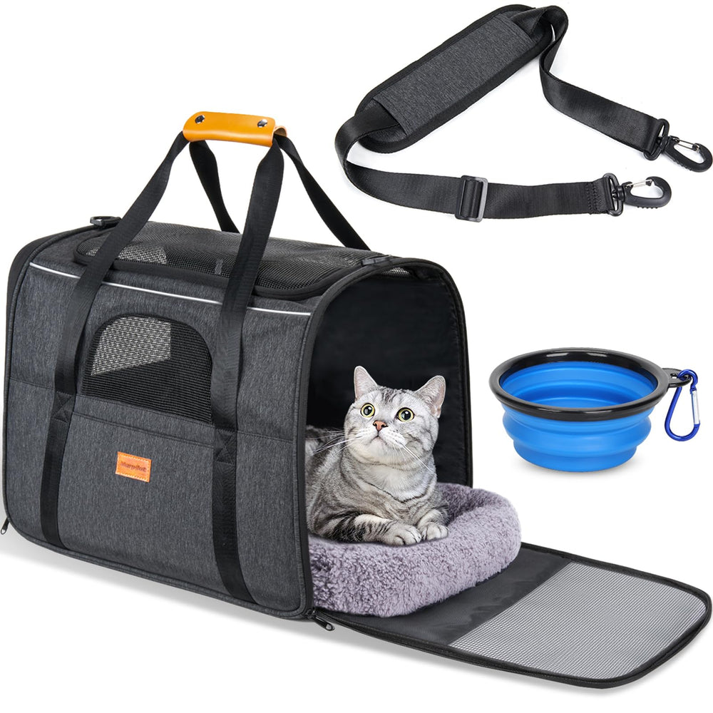 Morpilot Cat Carrier interior spacious for easy movement during travel.