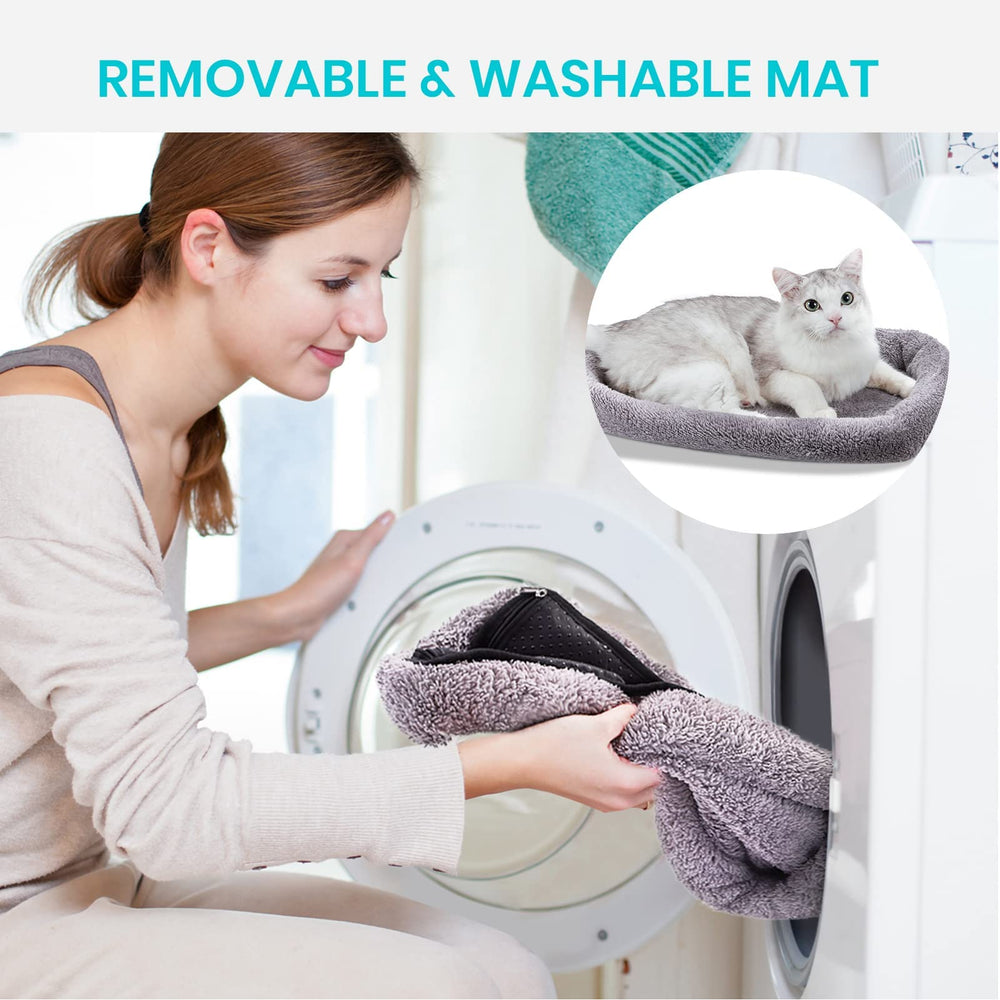 Morpilot collapsible fleece mat is removable and washable for easy maintenance.