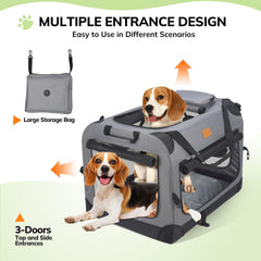 Morpilot dog crate mesh windows promote airflow and visibility during travel