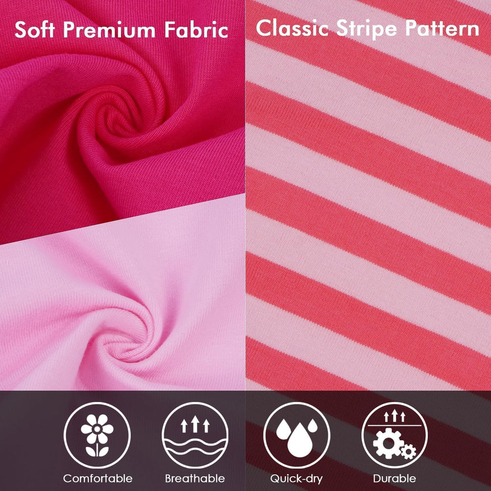 Morvigive 3-pack striped pink dog tshirt back view highlights vibrant style and fit