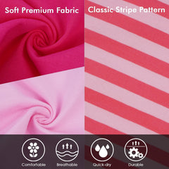 Morvigive 3-pack striped pink dog tshirt back view highlights vibrant style and fit