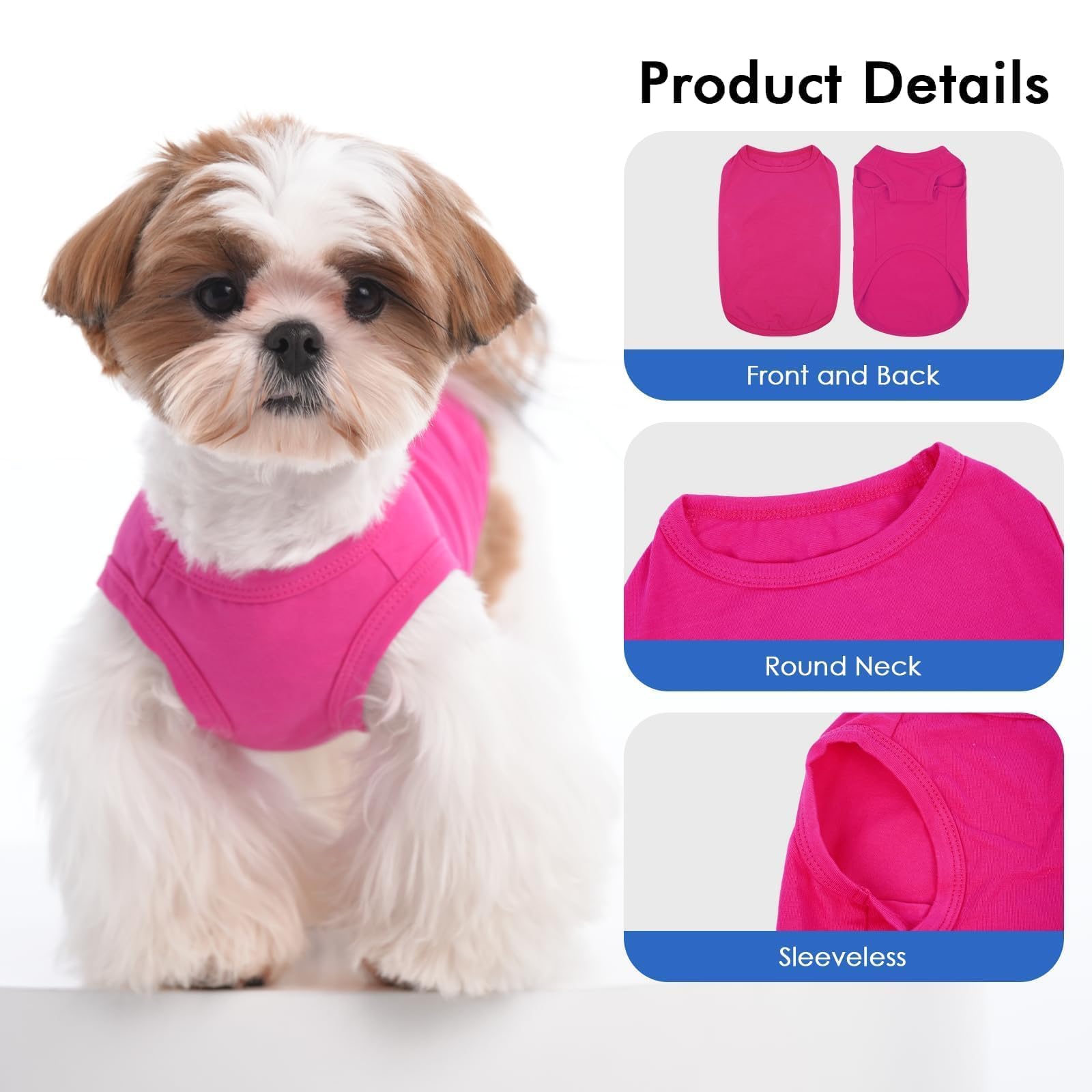 Morvigive 3-pack striped pink dog tshirt seaside wear supports sun protection and style