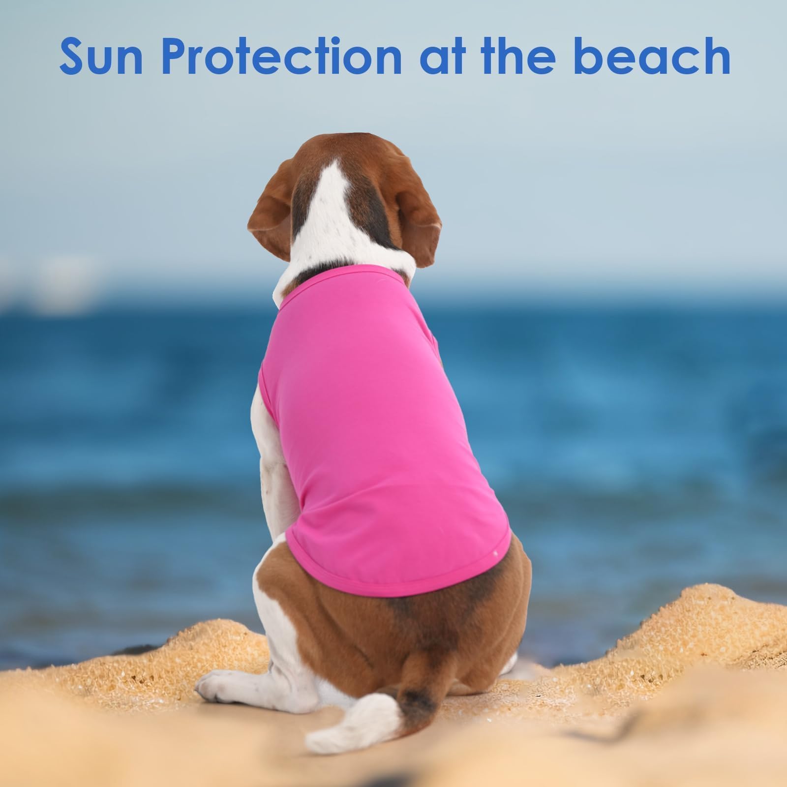 Morvigive 3-pack striped pink dog tshirt solid pink close-up highlights soft breathable fabric