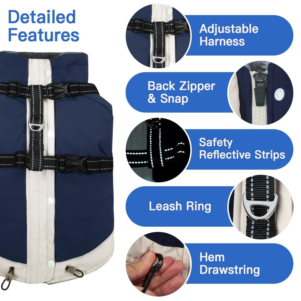 MORVIGIVE traction ring leash attachment allows easy leash connection.
