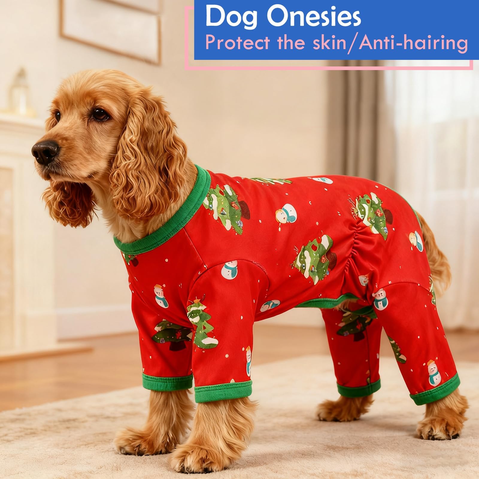 MORVIGIVE XS Christmas Dog PJS warmth scene for indoor wear