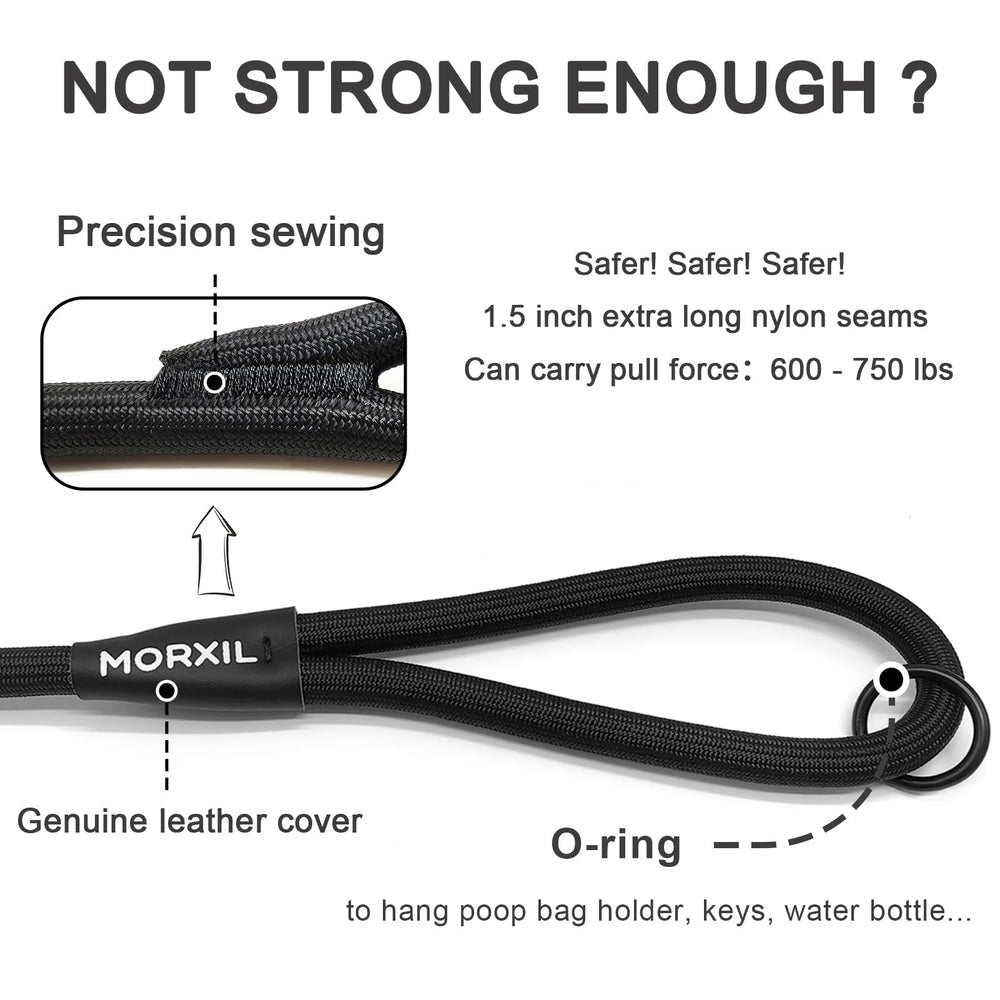 MORXIL slip leash with comfortable grip during walks