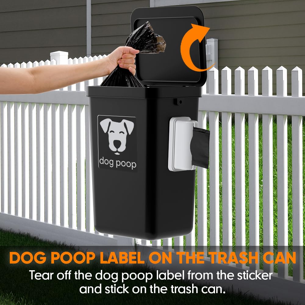 Open lid design enables quick bag disposal even in wet weather.