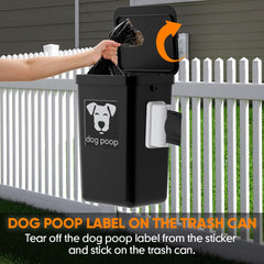 Open lid design enables quick bag disposal even in wet weather.