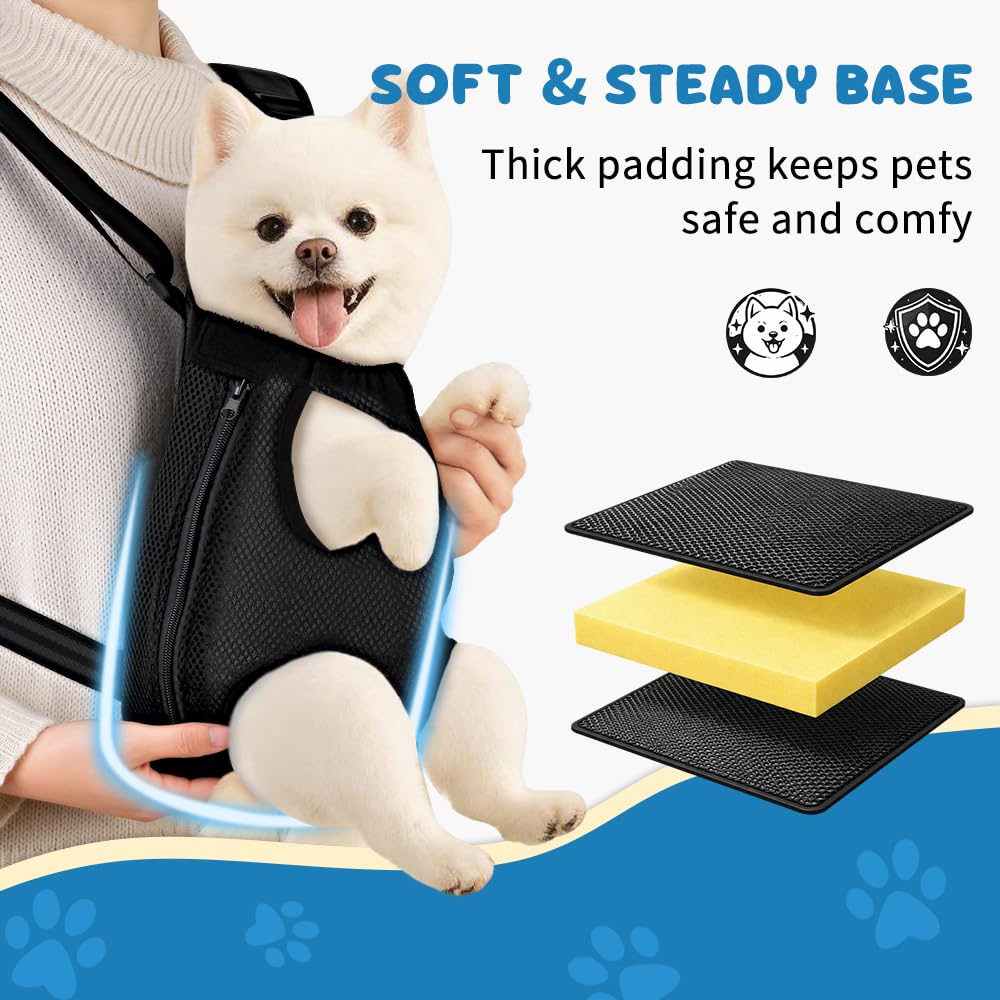 Mosago bottom cushion detail emphasizes extra padding for small dogs during hikes.