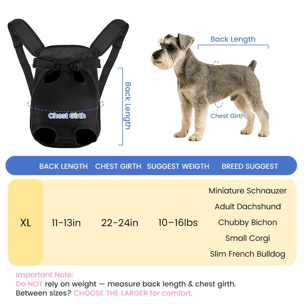 Mosago dog backpack side safety system highlights three-layer security for peace of mind.