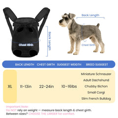 Mosago dog backpack side safety system highlights three-layer security for peace of mind.