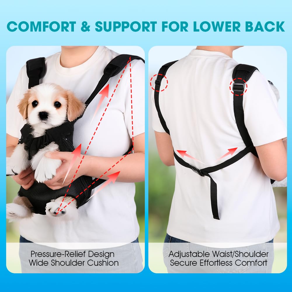 Mosago puppy carrier anti-anxiety open-air design reduces stress with visibility.