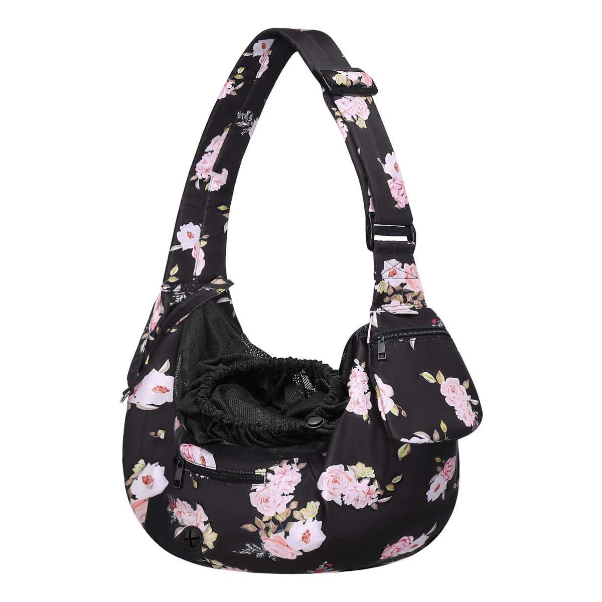 Portador MOSISO para perros y gatos con bolsillo delantero, ideal para paseos cómodos.