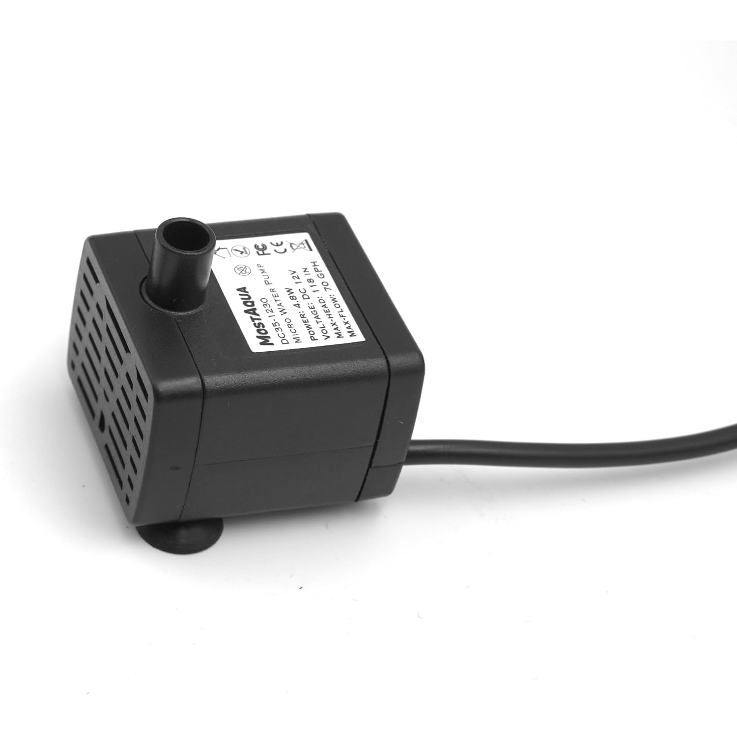 MostAqua ATO pump pour shows precise top-off flow for stable tanks.