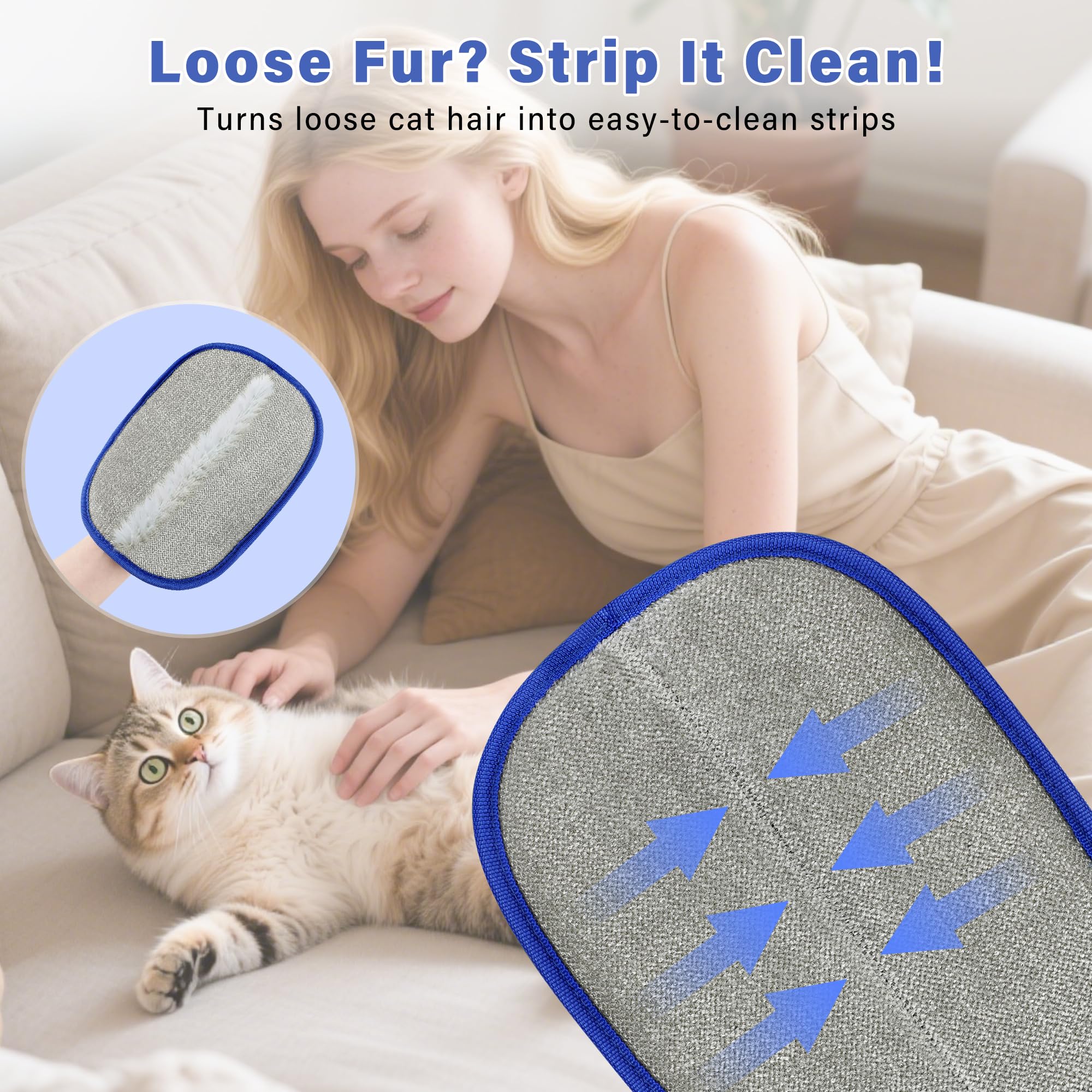 MOSTY Pet Hair Removal Glove ergonomic fit for comfortable grooming
