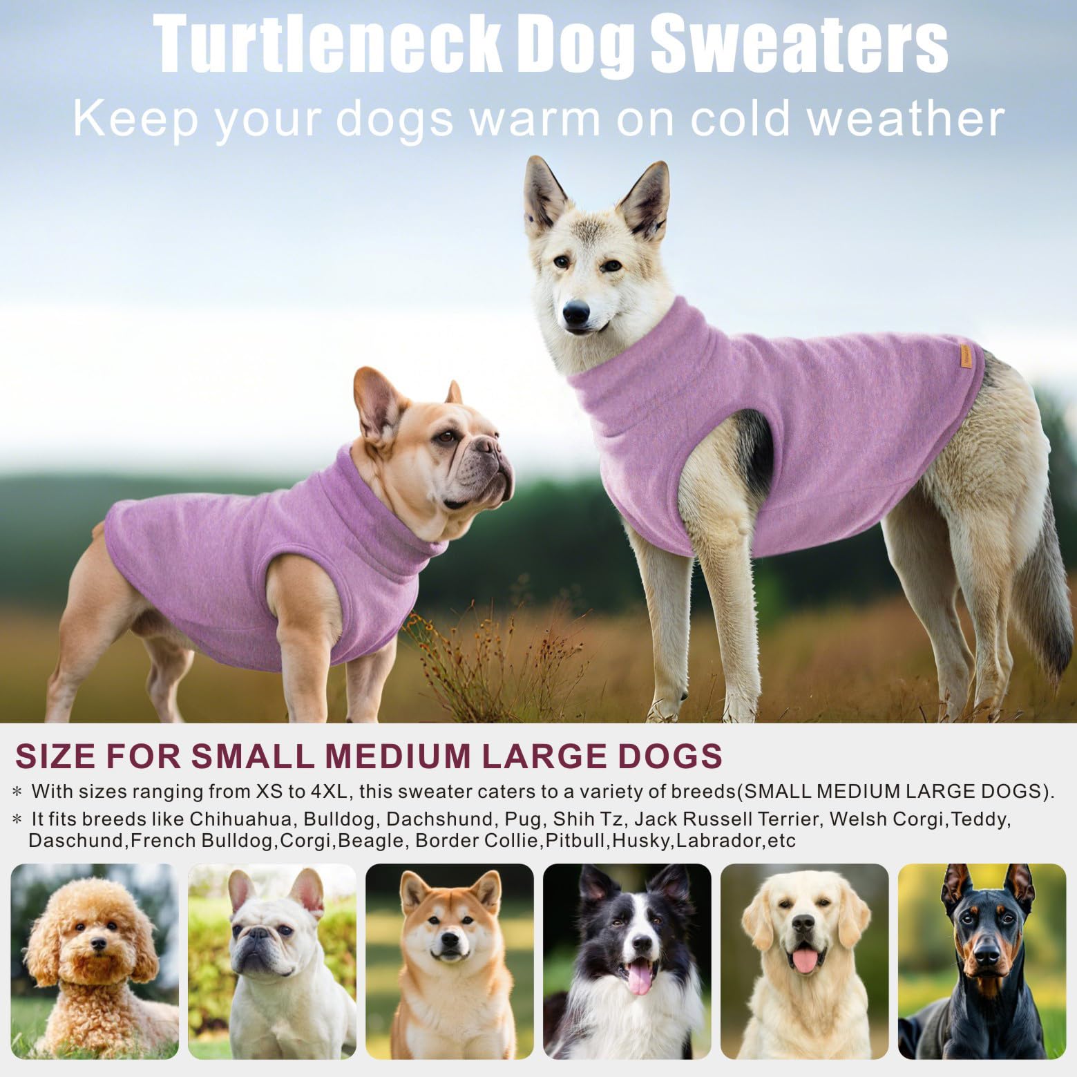 Mosucoirl dog sweater packaging or display for winter-ready look