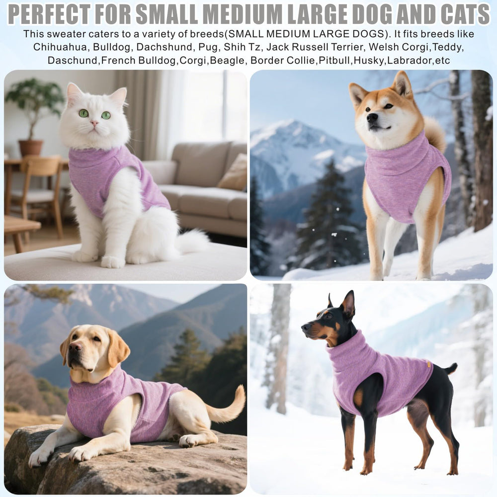 Mosucoirl dog sweater size chart with XS to 4XL fit options