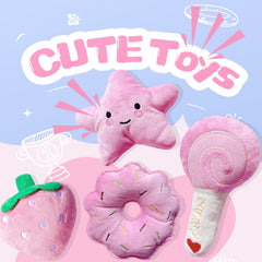 MOSYZEO small dog toys pack with star plush for engagement and fun