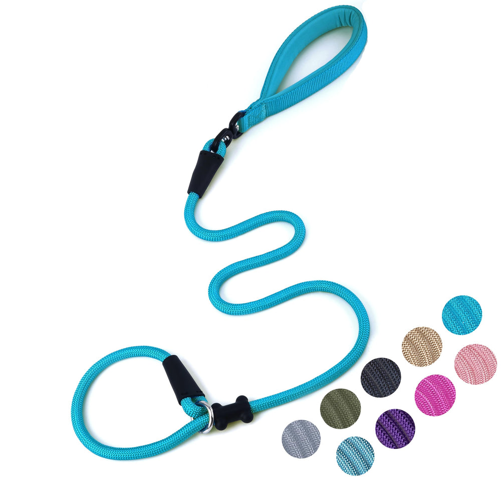 MoTaity slip lead with anti-tangle blue design for smoother walks