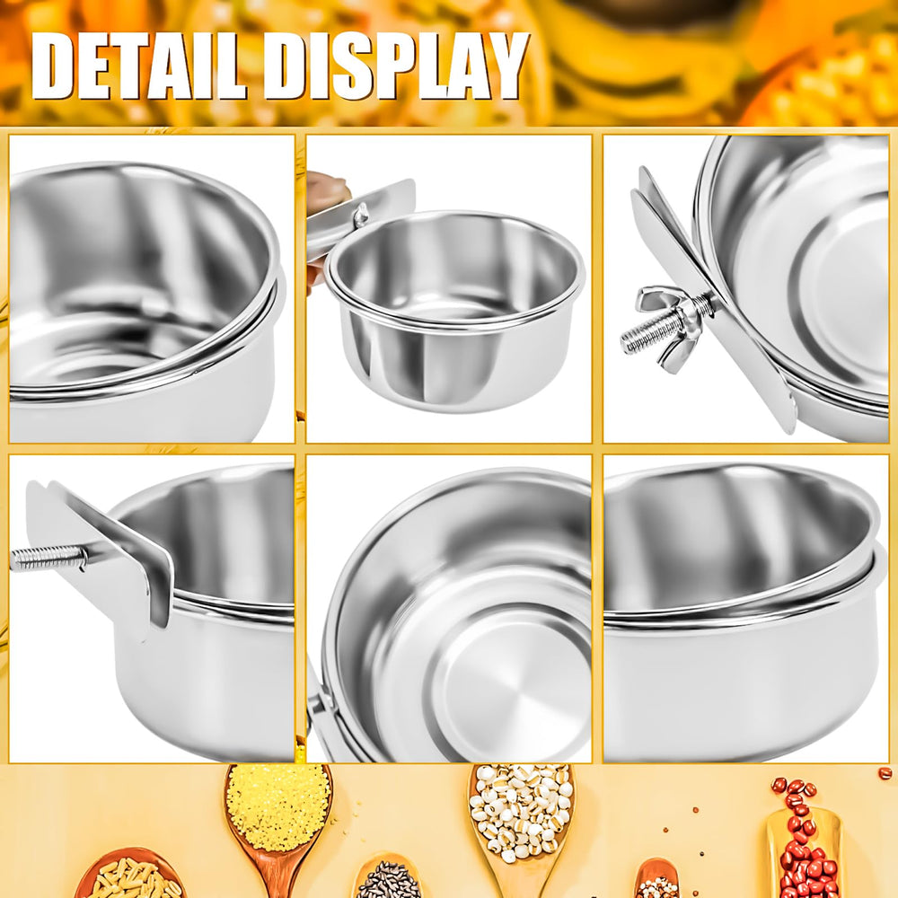 MotBach bird-cage mount bracket keeps bowls steady during active moments.