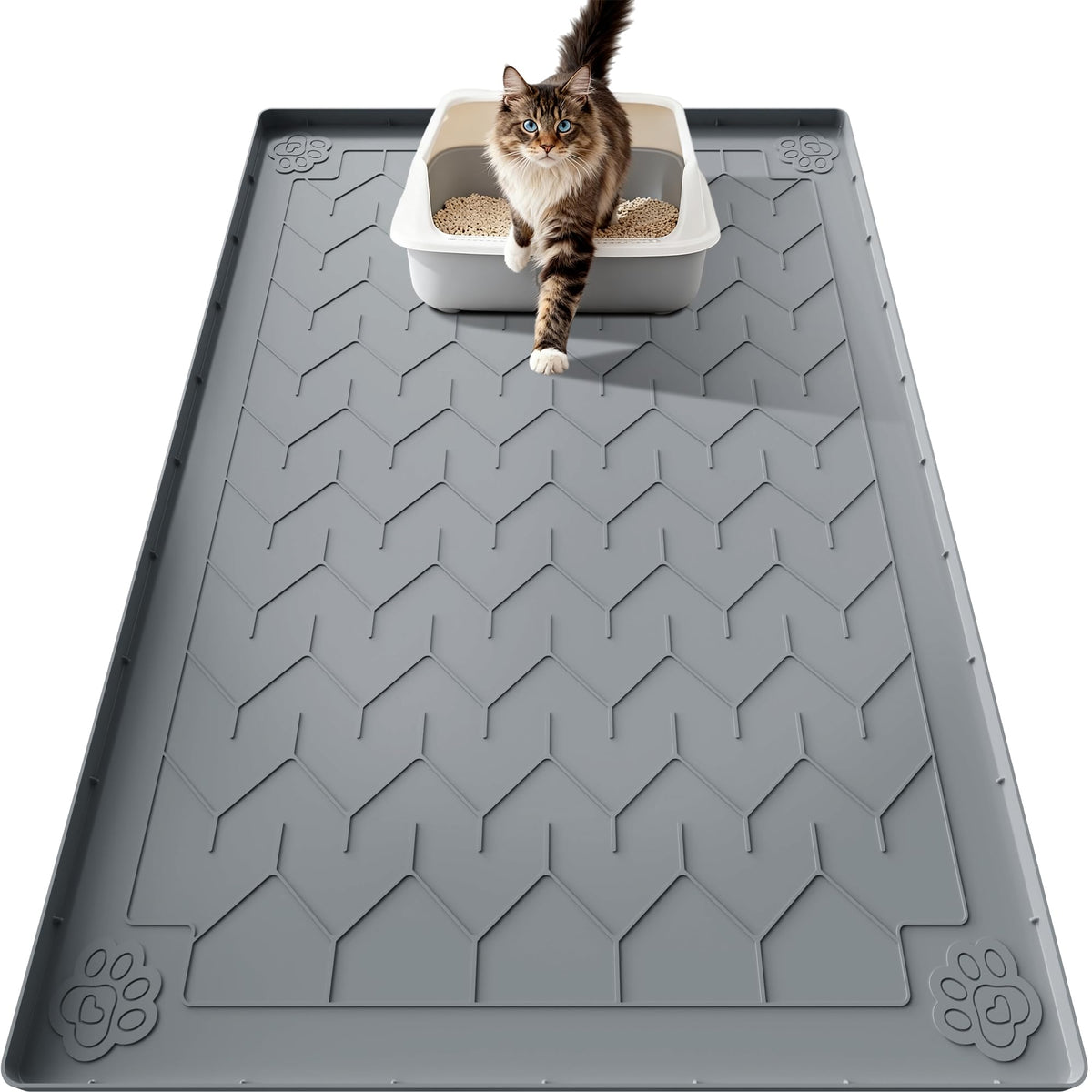 Motsamla cat litter mat 40x28 covers large area for spill control.