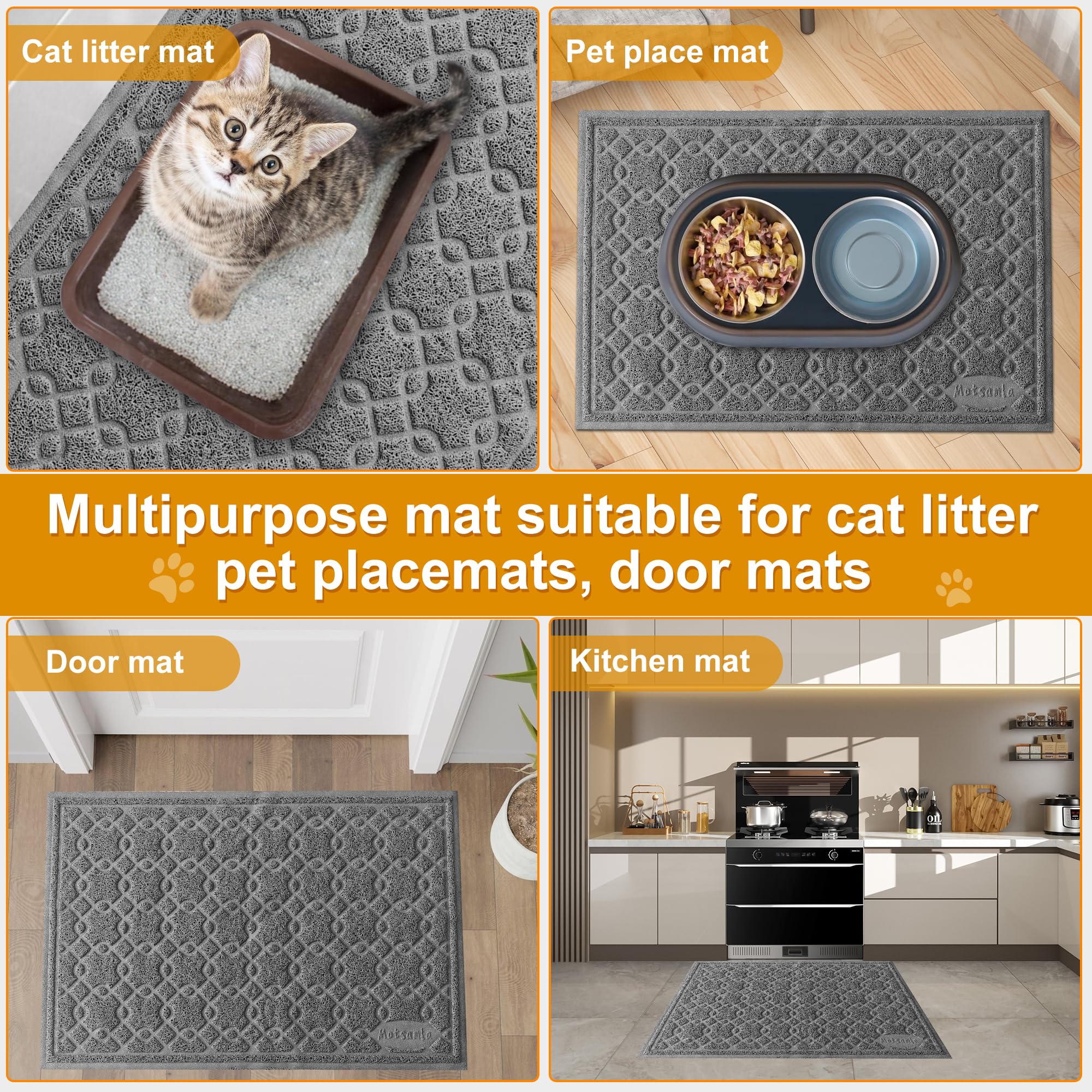 Motsamla Cat Litter Mat designed for durable daily use around litter boxes