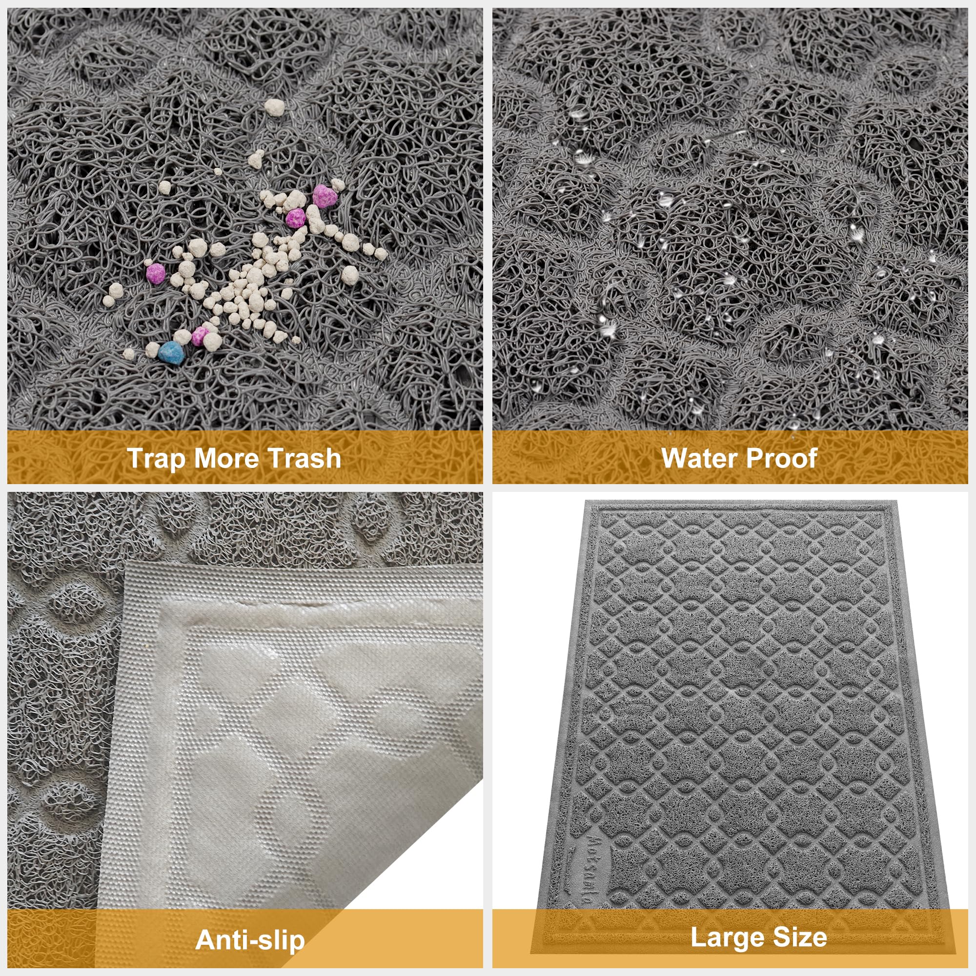Motsamla Cat Litter Mat indoors or outdoors protects floors and entrances